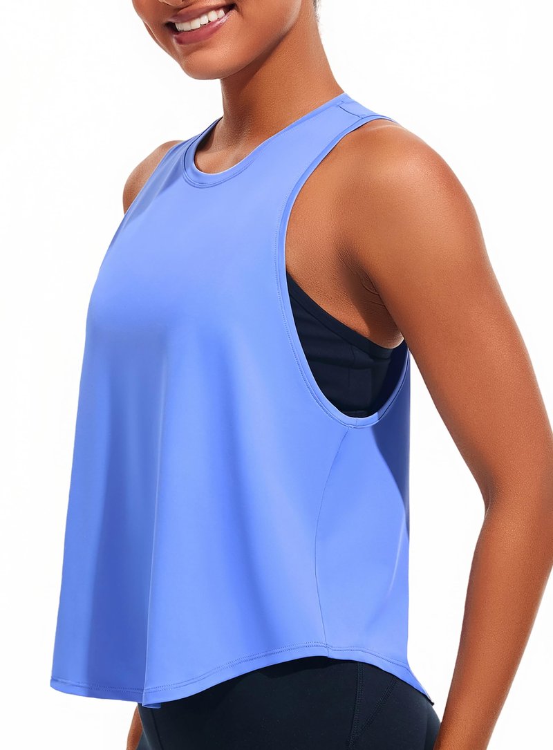 JOYSPELS Workout Tank Tops for Women,UPF 50+ Quick Dry Ice Silk Athletic Running Shirts, Loose Fit Sleeveless Gym Tops