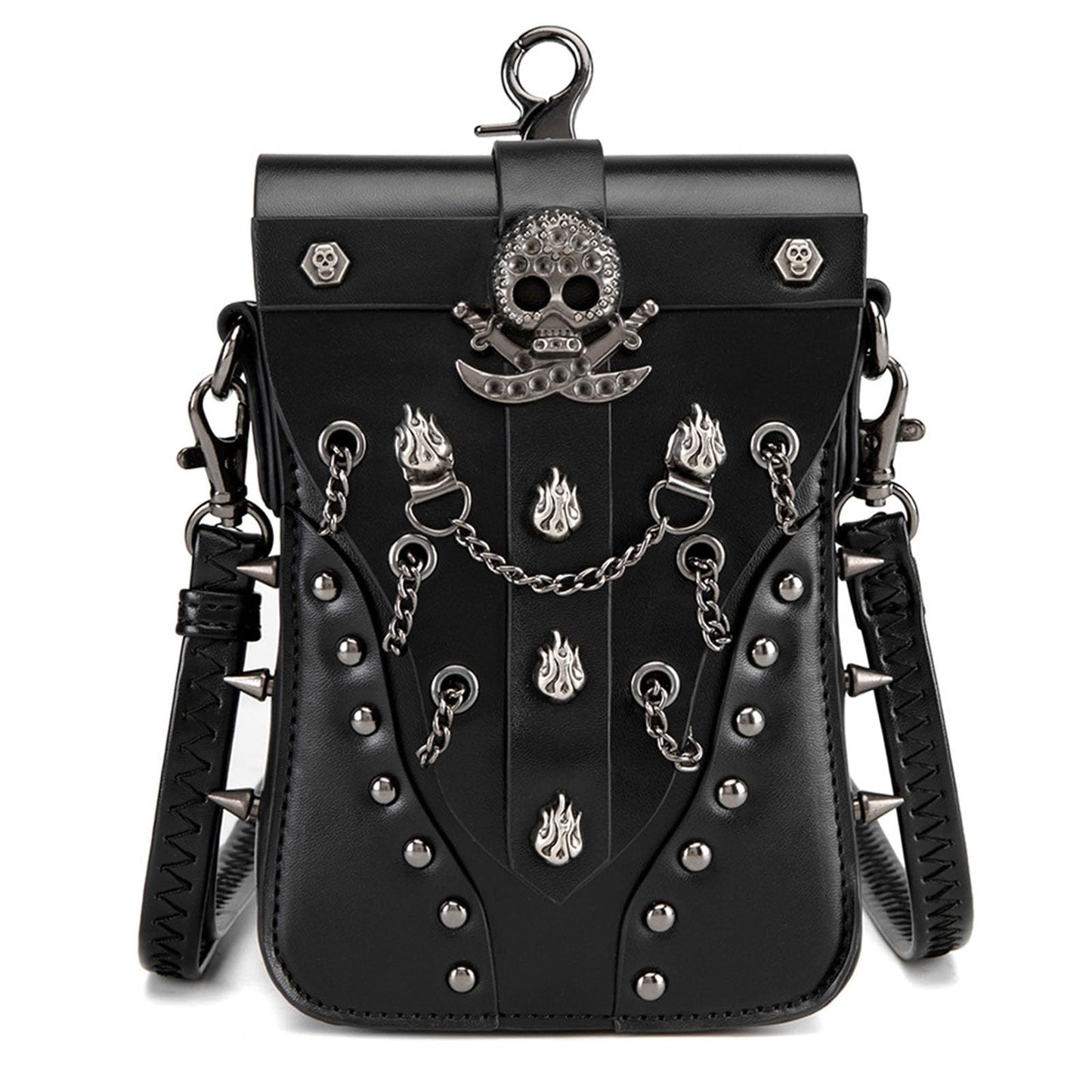 KOTORA Cute Gothic Steampunk Crossbody Bag Retro Small Shoulder Purse Phone Holder Renaissance Halloween Costume Accessory
