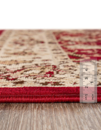 Unique Loom Sialk Hill Collection Area Rug - Washington (7' 10" x 10' Rectangle Burgundy/Cream)