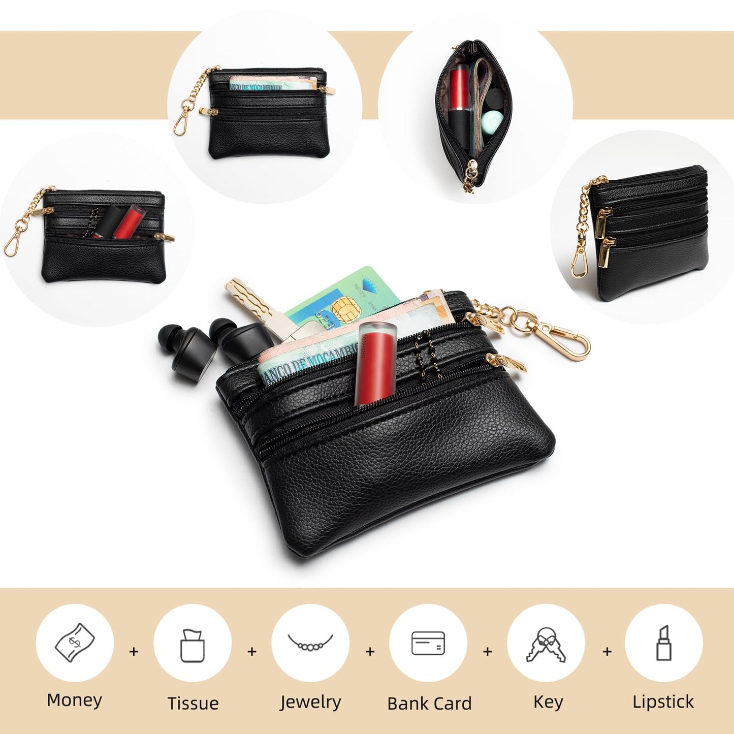 CUEDM Cell Phone Lanyard Crossbody,Adjustable Cell Phone Strap with Detachable Wristlet for Hands-Free Occasions,Clip and Go Strap for Phone with Wallet Crossbody