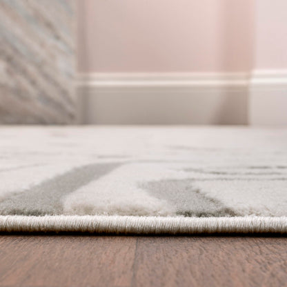 JONATHAN Y Graphic Lines High-Low Indoor Area Rug 8X10 White/Light Gray, Alcina Modern Scandinavian for Living Room, Bedroom, Kitchen, Easy-Cleaning, High Traffic, Pet-Friendly Non-Shedding SND102C-8