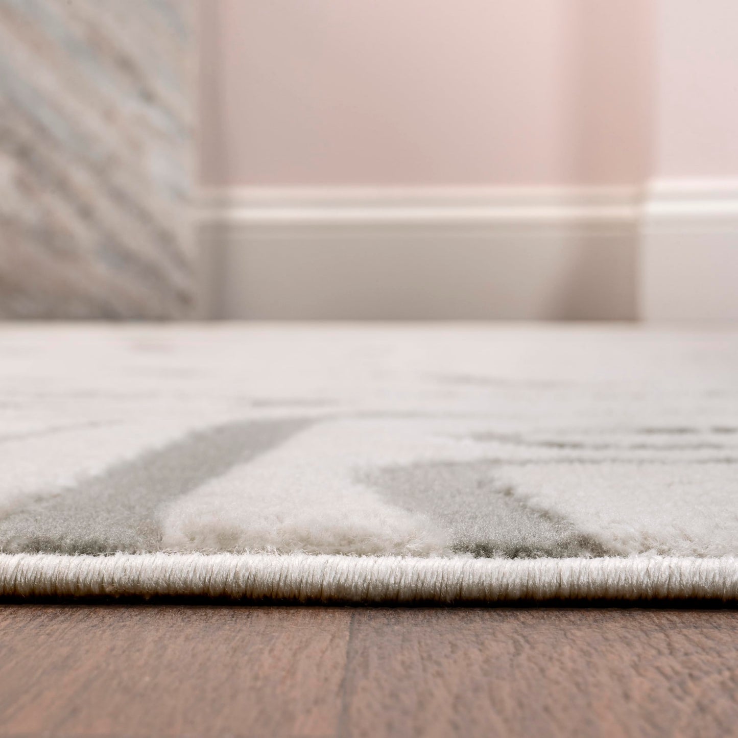 JONATHAN Y Graphic Lines High-Low Runner Rug 2X8 White/Light Gray, Alcina Modern Scandinavian for Living Room, Bedroom, Kitchen, Easy-Cleaning, High Traffic, Pet-Friendly, Non-Shedding SND102C-28