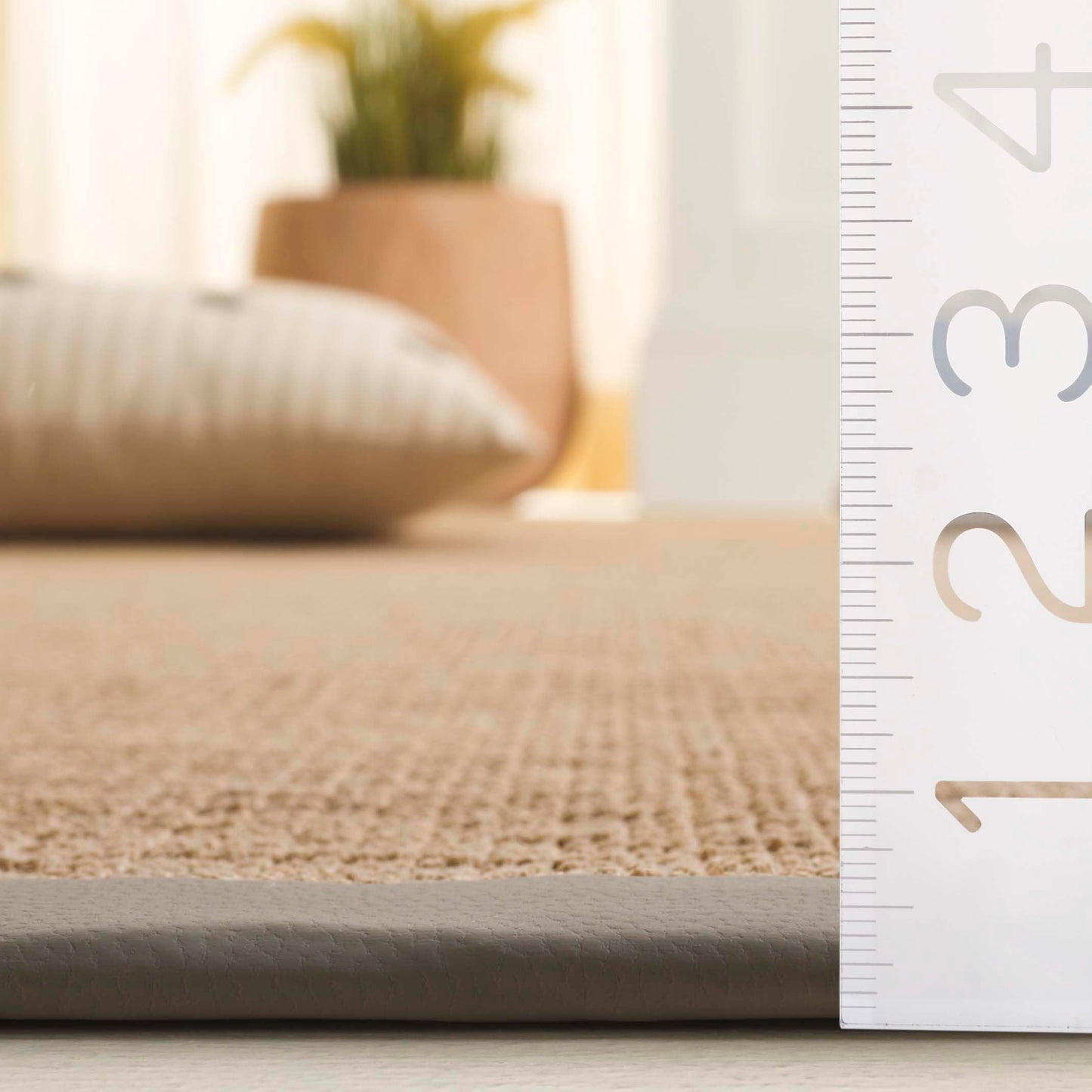 SAFAVIEH Washable Rug Outdoor Napa Faux Sisal Collection - 6' x 9', Maize & Beige, Non-Shedding & Easy to Clean, Ideal for Patio, Backyard, Mudroom (NFS109B)