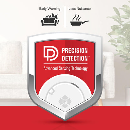First Alert Combination Smoke & Carbon Monoxide Alarm, Interconnect Hardwire Detector with Battery Backup and Voice & Location Alerts, SMCO100V-AC, 1-Pack