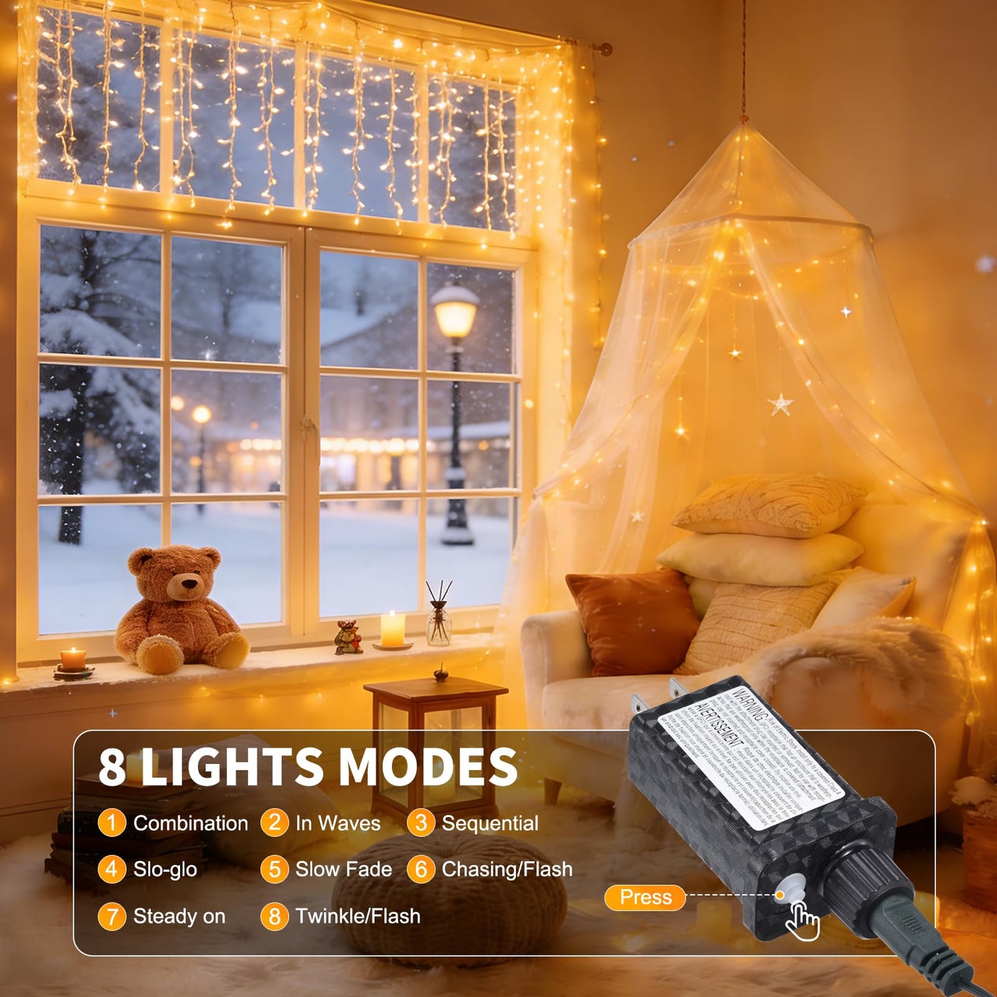 LUMLLSAJI 100 LED Fairy Lights 33 ft LED Twinkle Lights 8 Modes Plug-in with Memory Function Green Christmas String Light for Bedroom Xmas Tree Wreath Patio Party Spring Outdoor Decor