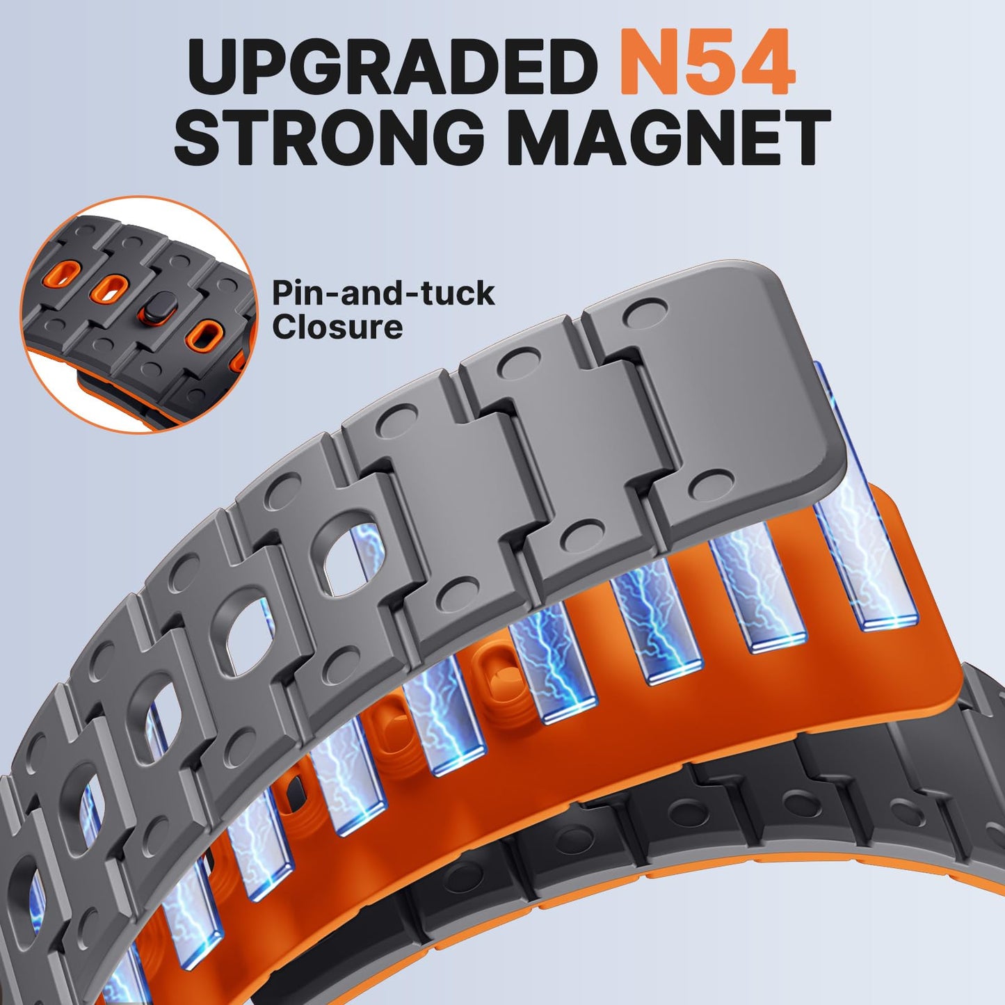 Bandletic 22mm Quick Fit Bands Strong Magnet Compatible with Garmin Fenix 8 45mm/Fenix 7/7 Pro/6/6 Pro/5/5 Plus/Instinct 2/Forerunner 965/955/945/Approach S70 47mm/S62/S60/Epix 2 Pro 47mm/Quatix7/6/5
