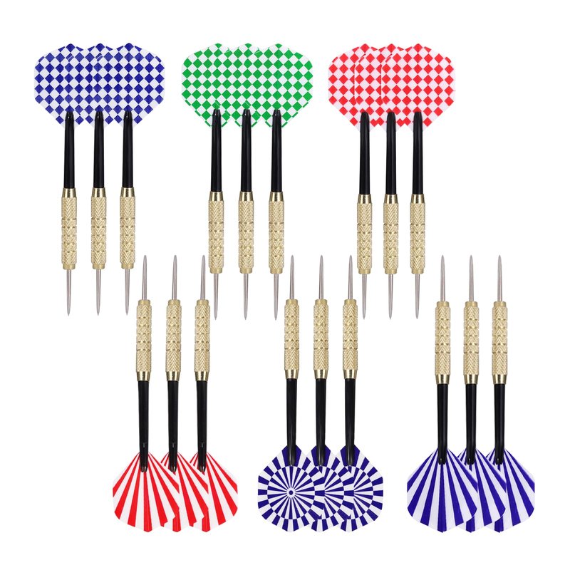 Wloedor 18Grams Steel Tip Darts, 18Pcs Professional Metal Tip Darts, Premium Darts Set, Standard Flights, Dart for Dartsboard, Dart for Indoor Sport