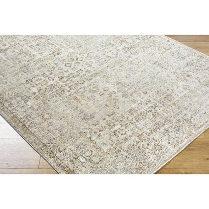 Livabliss x Galey Alix Myrtle Avenue I Vintage Medallion Area Rug, 7'10" x 10'2" (8' x 10'), Taupe