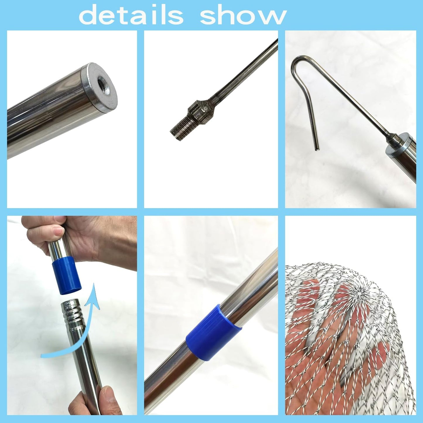 BRZFWLMYDF Chicken Net Catcher Stainless Steel Poultry Catching Nets