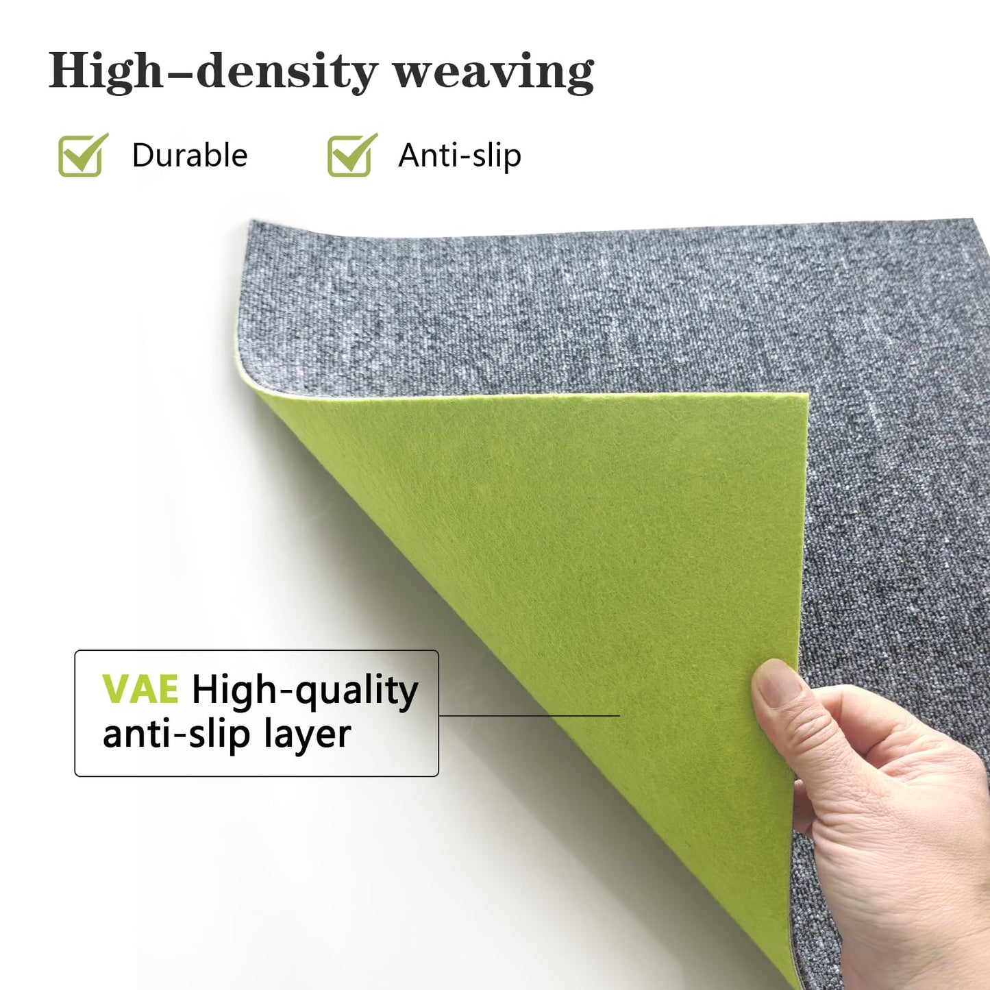 20"x20" Carpet Tiles 32 Pack, Non-Slip Reusable Floor Squares with Seamless Look, Easy DIY Flooring Carpet for Bedroom, Living Room, Office (Brown -09)