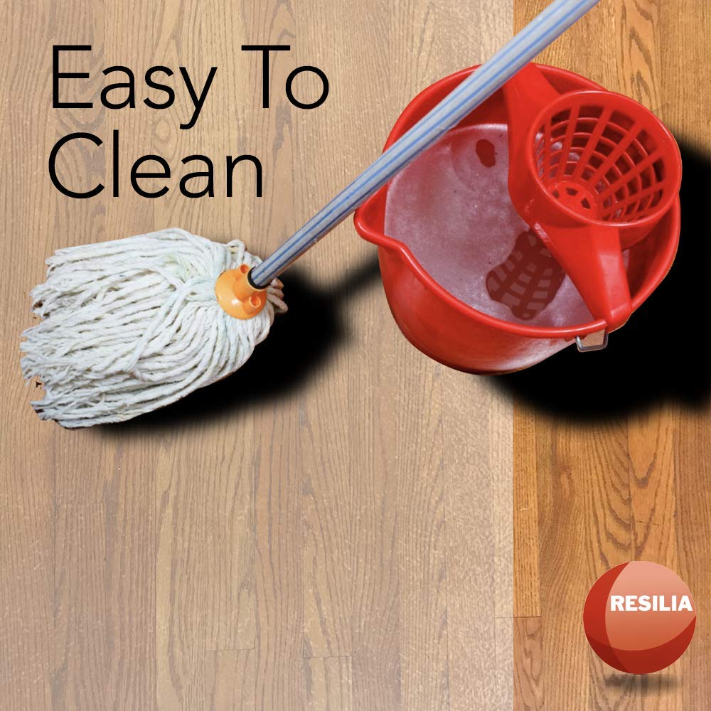 RESILIA - Deluxe Clear Vinyl, Plastic Floor Runner/Protector for Hard Floors - Skid-Resistant, Textured Pattern, (27 Inches Wide x 6 Feet Long), Made in The USA