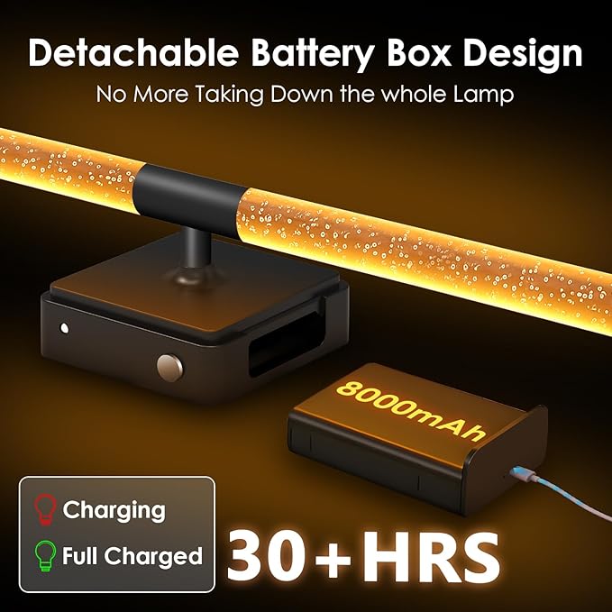 25in Crystal Battery Operated Wall Sconces Set of Two, [Sunset Glow Ambiance & 8000mAh Removable Battery] Dimmable 2700K–6000K, Touch/Remote Control, Wireless Wall Lamps for Home Decor–Black