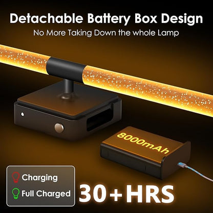 25in Crystal Battery Operated Wall Sconces Set of Two, [Sunset Glow Ambiance & 8000mAh Removable Battery] Dimmable 2700K–6000K, Touch/Remote Control, Wireless Wall Lamps for Home Decor–Black