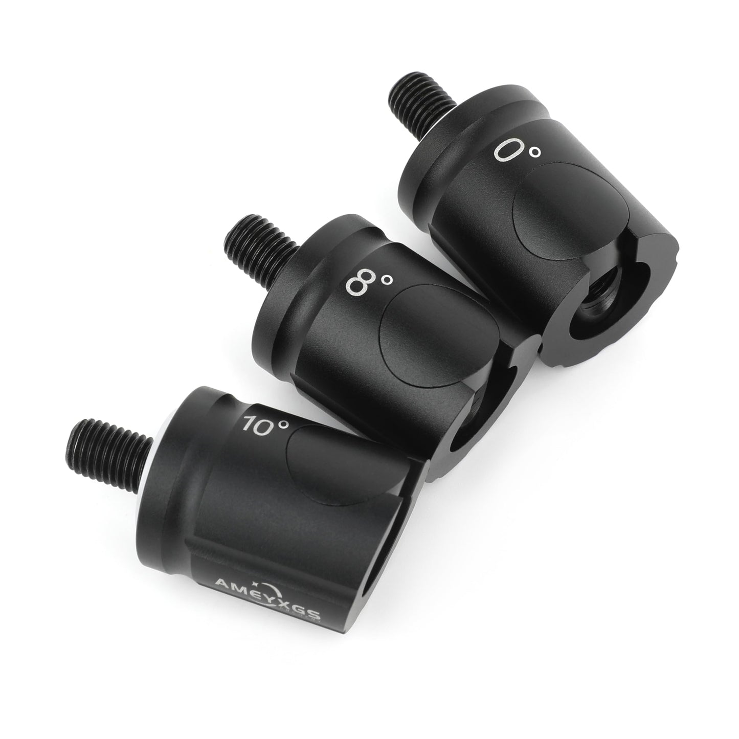 AMEYXGS Archery Quick Disconnect Matte Black 0/5/8/10 Degree for Compound&Recurve Bow Stabilizer Hunting or Target Practice (8 Degree)