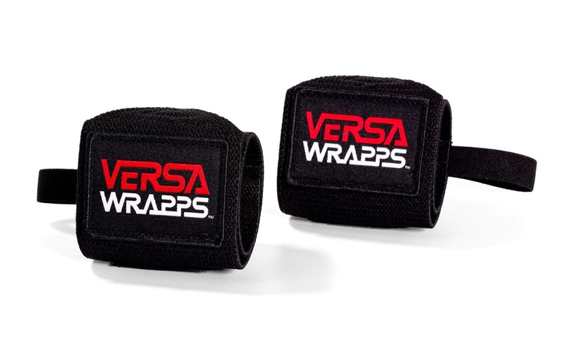 Versa Wrapps for Powerlifters, Bodybuilders, and All Athletes, Complement to Our Lifting Grips, Made in the USA, Black, 12"