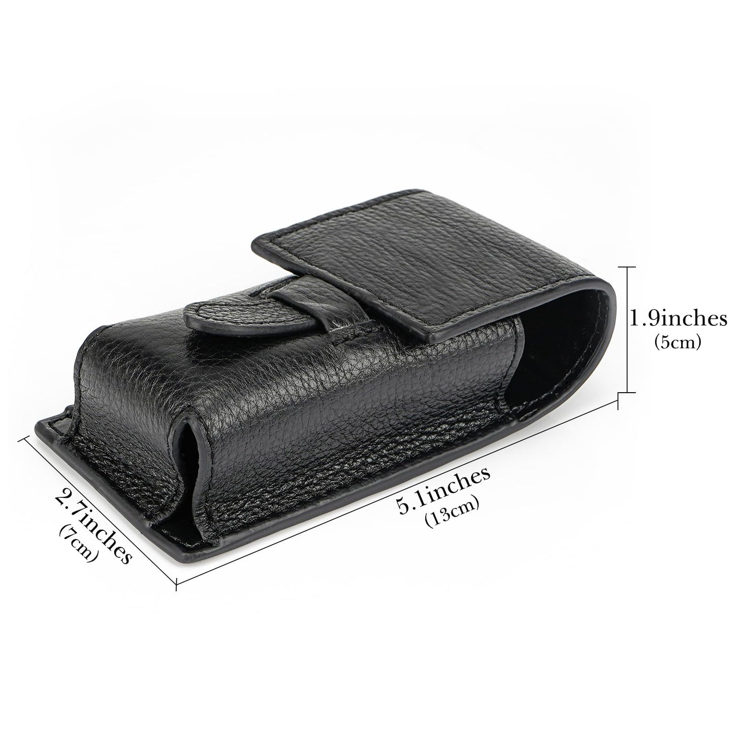 Linkidea Travel Shaving Brushes Storage Case, Portable Shaver Brush Organizer Bag, Shaving Brush Travel Holder for Standard Shave Brushes (Black)