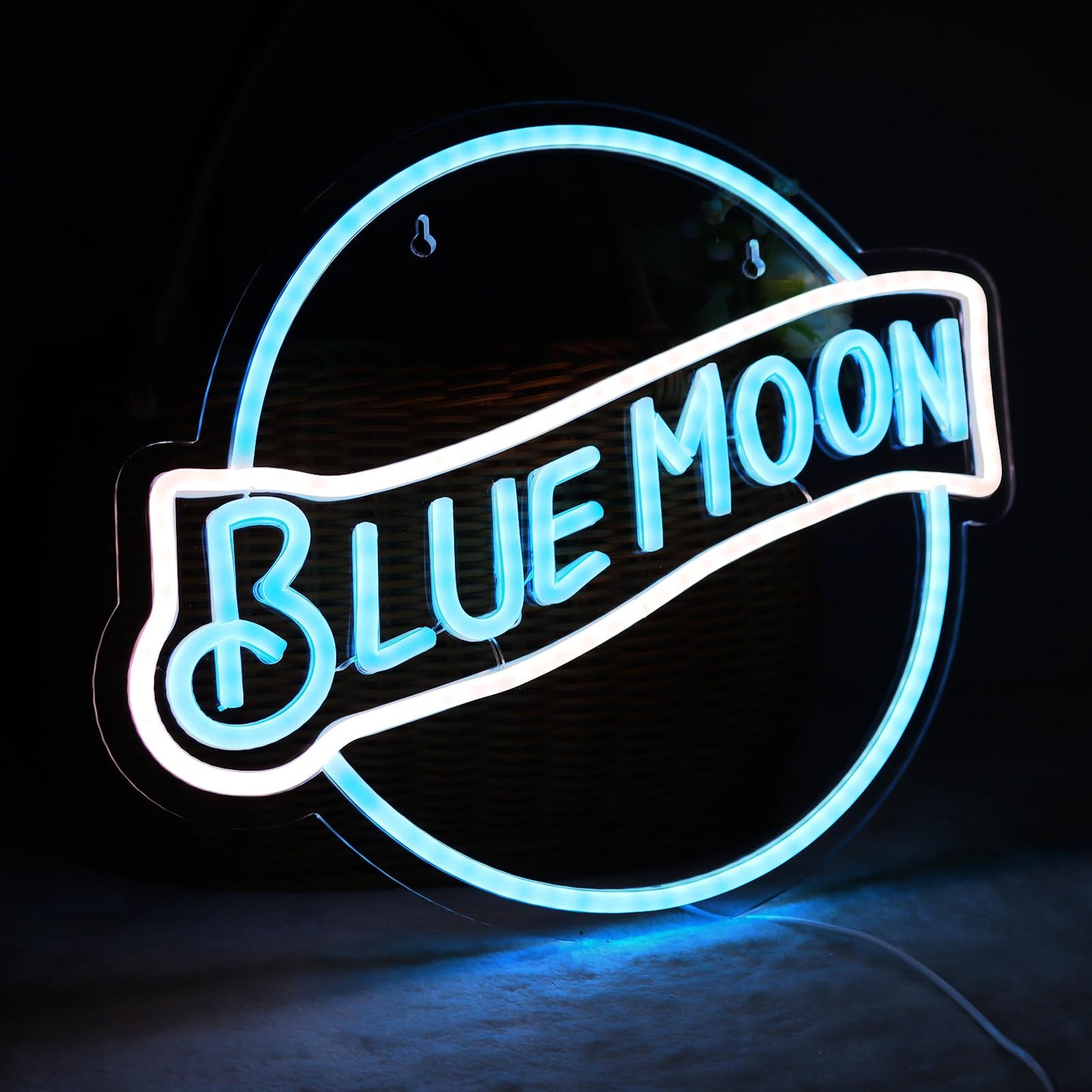 JFLLamp Crs LIGHT Neon Signs for Wall Decor Neon Lights for Bedroom Led Signs Suitable for Man Cave Bar Pub Restaurant Christmas Birthday Party Gift Led Art Wall Decorative Crs Light Bar Sign, 5V Usb Power, 17*11 Inch(Azure+red+white）