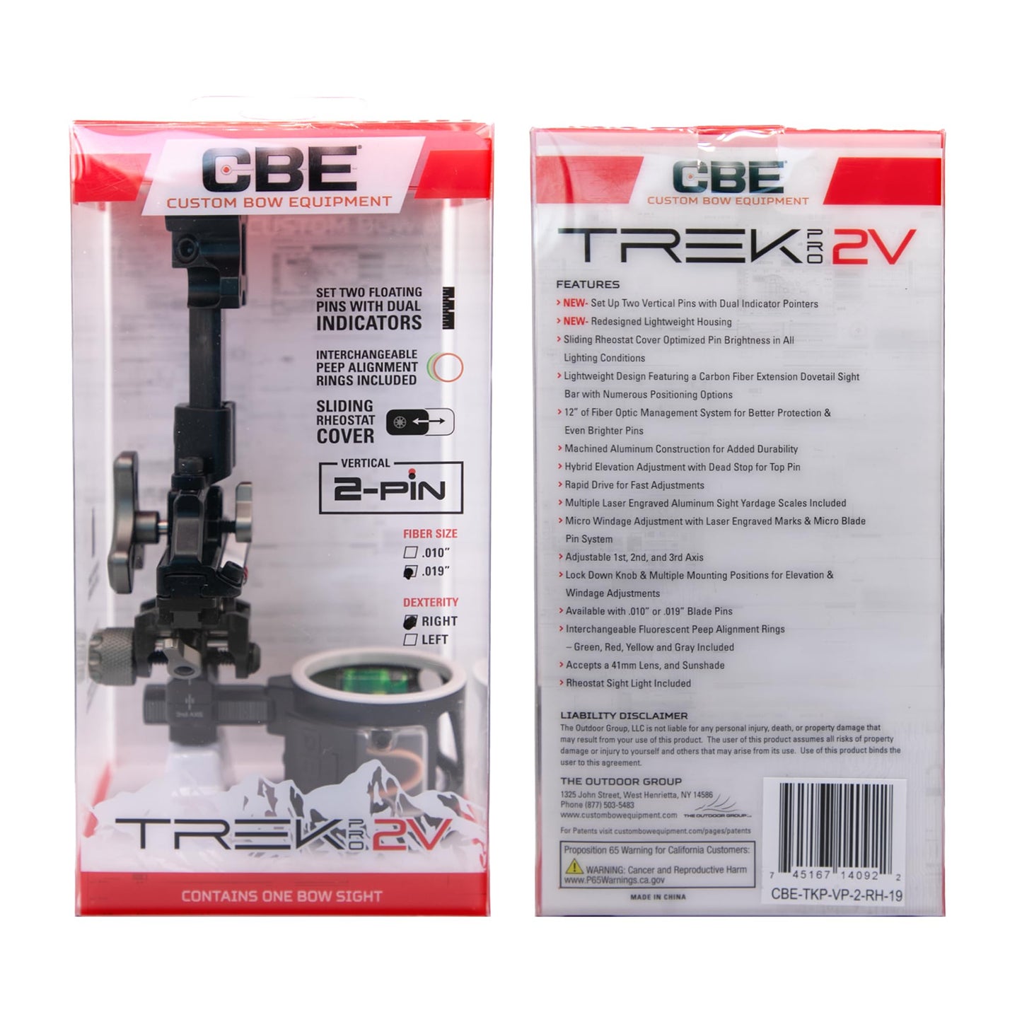 Trek, Vertical Pin, 2 Pin, .019, RH