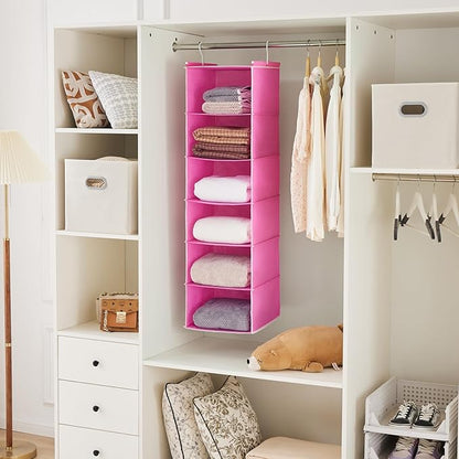 MAX Houser 6-Shelf Hanging Closet Organizer, Hanging Storage Shelves