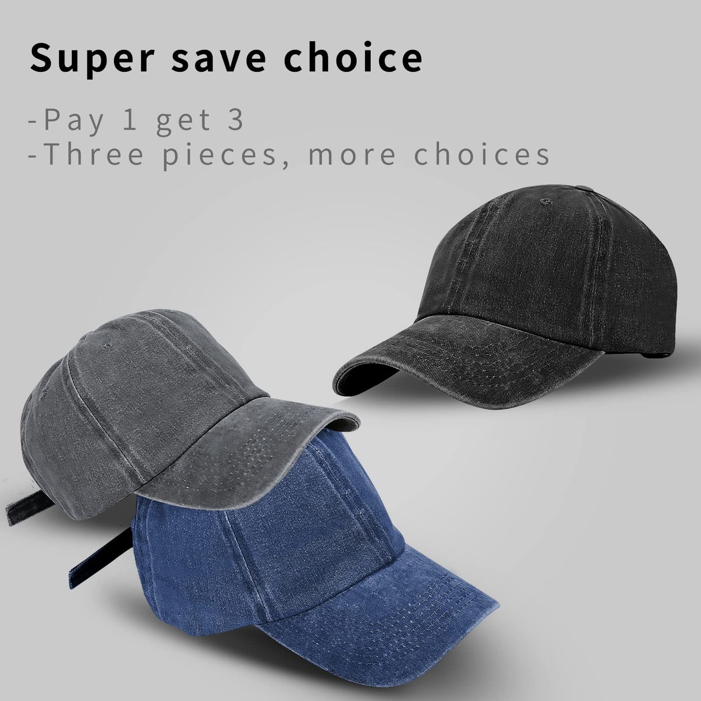 Baseball Cap Unisex Vintage Washed Distressed Cap,Retro Adjustable Dad Hats,Baseball Hat for Men Women