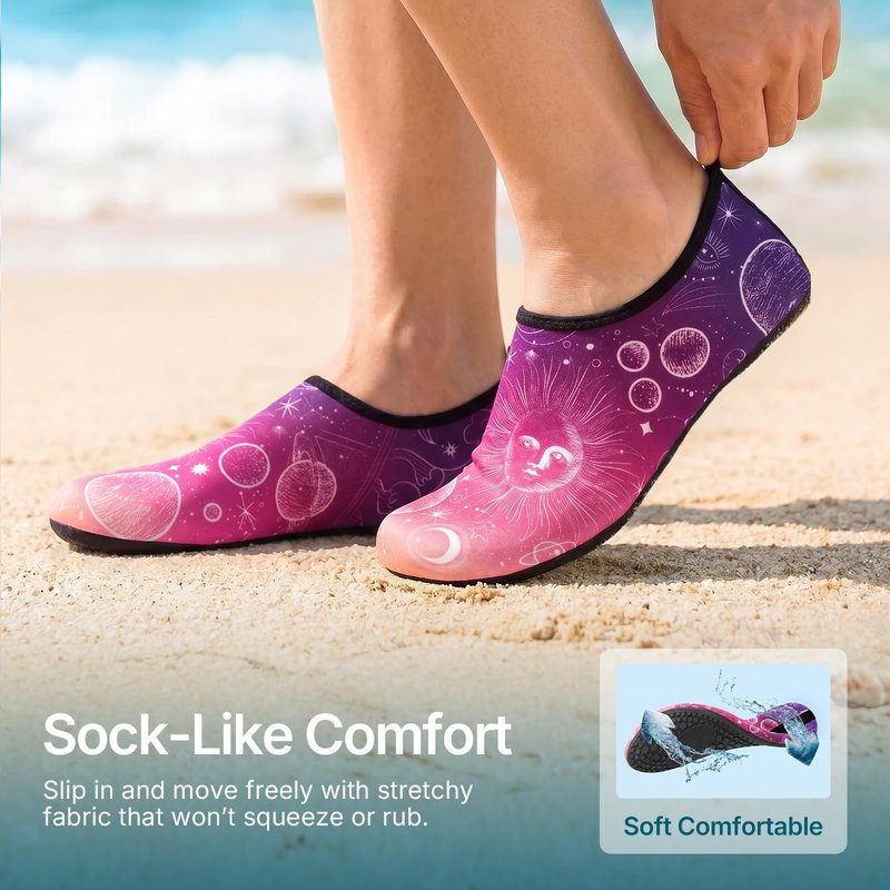 ATHMILE Water Shoes Women Men Barefoot Aqua Socks Quick-Dry for Beach Swim Pool Yoga Camping Cruise Surf Sport