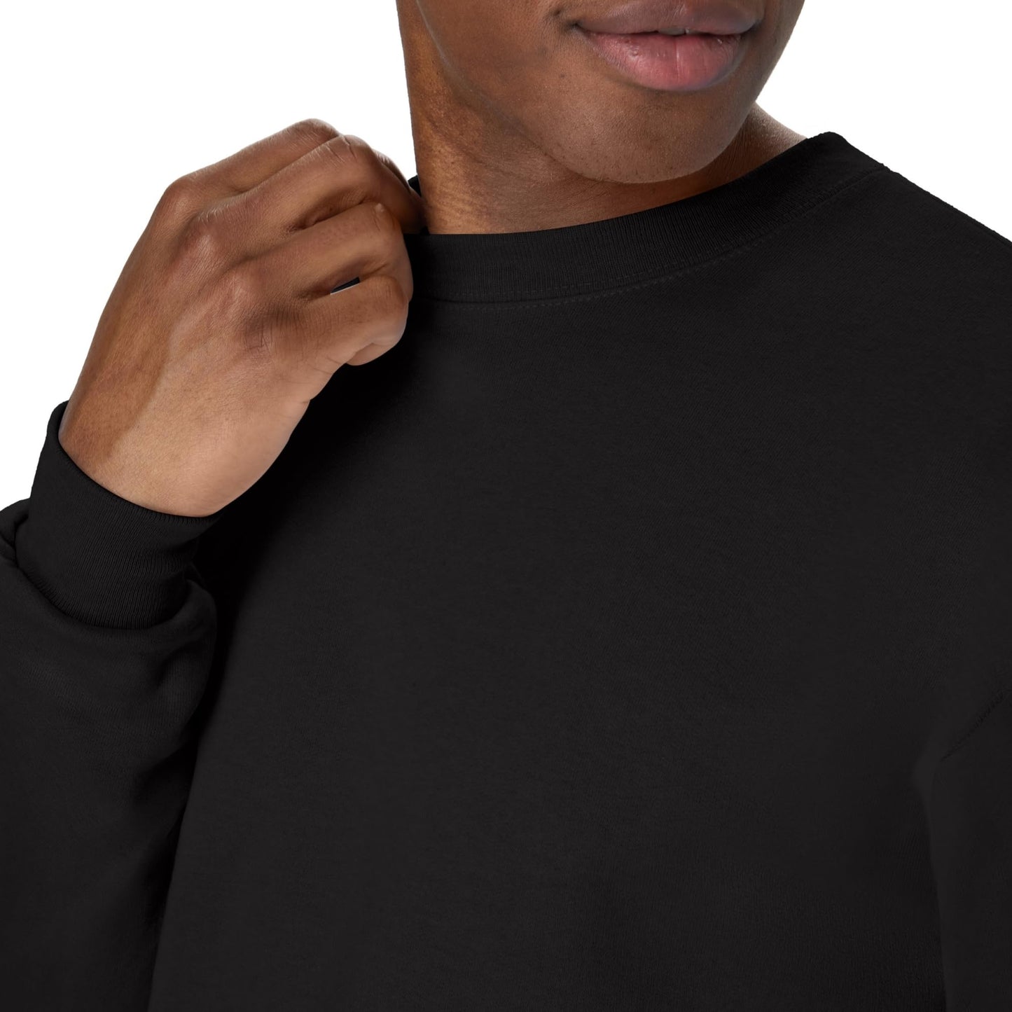 Hanes Men's EcoSmart Sweatshirt, Black, Large