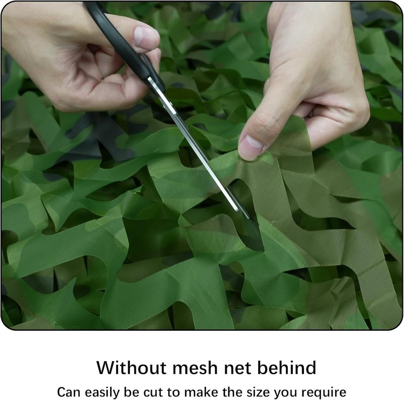 Camo Netting Bulk Roll - Camouflage Ghillie Hunting Blind | Woodland Camo 5x9.8ft for Camping & Decor