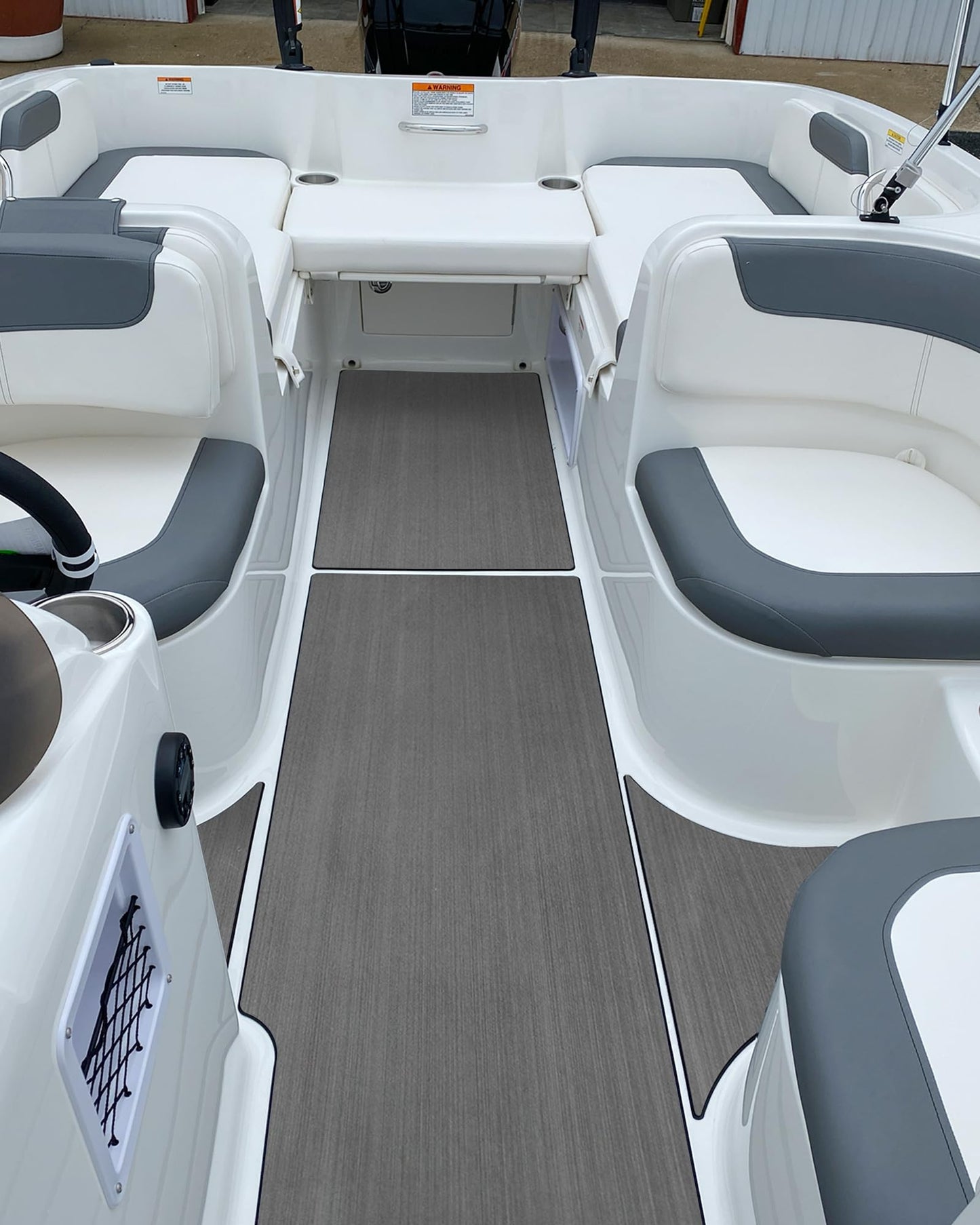 KXKZREN Boat Flooring EVA Foam Decking Sheet Mateials Non-Slip Marine Boat Deck Carpet Self-Adhesive Comfort Floor Mats for Boat Motorboat RV Yacht Kayak Cooler Top, 94" L x 16" W