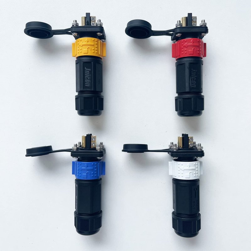 GaiRen 2 Pin 50Amp Trolling Motor Plug Receptacle Set, 12/24/36/48 Volt Marine Boat Power Waterproof IP67 Connector Trolling Boat Plug for Trolling Motors Compatible with 6/8 AWG Wire Blue