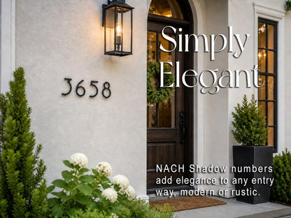 NACH Floating House Numbers, 5 inch Aluminum Black House Numbers for Outside - Number 1, Door Numbers with Mounting Hardware