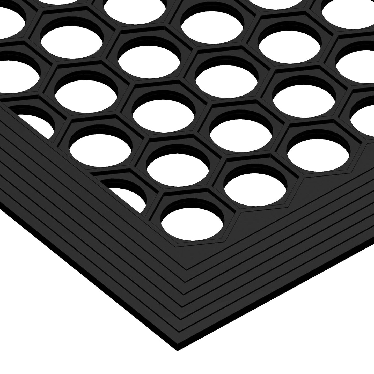 BEHERO Rubber Outdoor Mat, 36 x 24 inches Anti Fatigue Rubber Floor Mats, Non-Slip Front Door Mats Entrance, Heavy Duty Pool Mat Outside for Entryway