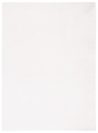 SAFAVIEH Washable Rug Faux Rabbit Fur Shag Collection - 5' x 7', Off-White, Slip Resistant & Easy Cleaning, Ideal for Living Room, Bedroom, Kids Playroom, Nursery, Dining Space (FRF500A)