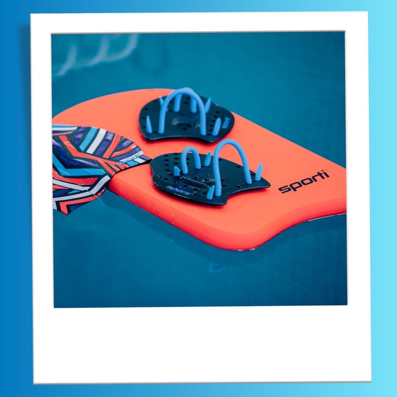 Power Swim Paddles for Lap Swimming - Adjustable Straps for Adults & Kids | Swimming Gear