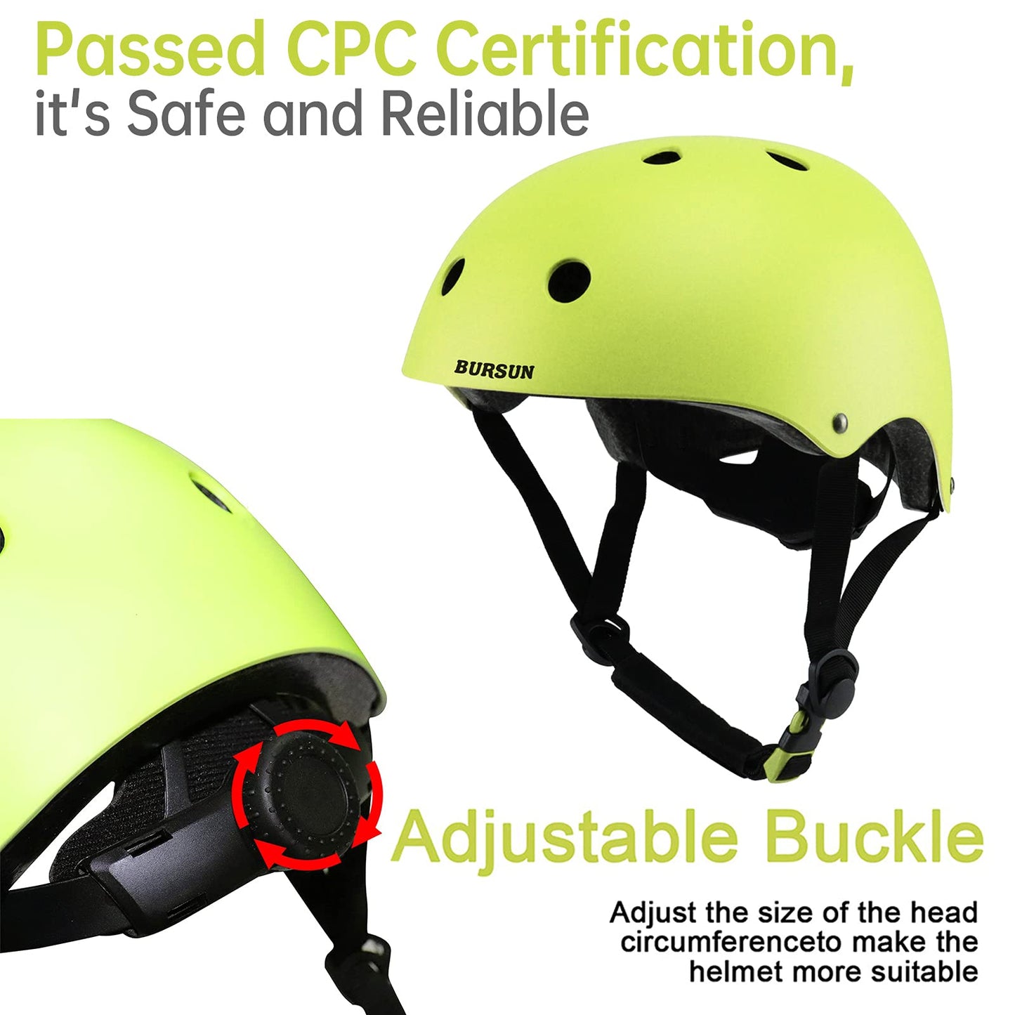 BURSUN Kids Bike Helmet Set Toddler Helmet Kids Helmet Adjustable for Ages 2-3-5-8-14 with Knee Elbow Wrist Pads, Multi-Sport Protective Gear for Cycling Skateboard Scooter Skating Boys Girls