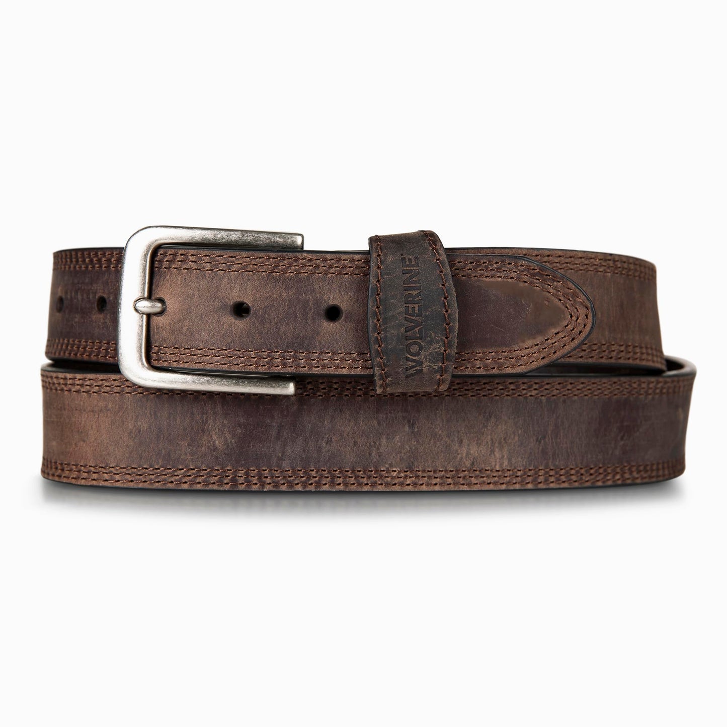 Wolverine Men Boot Leather Work Belt, Rugged-Brown, 40"