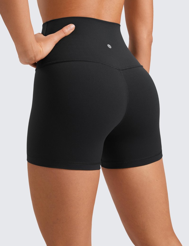 CRZ YOGA Butterluxe Biker Shorts 4'' - High Waisted Booty Workout Volleyball Yoga Womens Spandex Cascadia Green Large