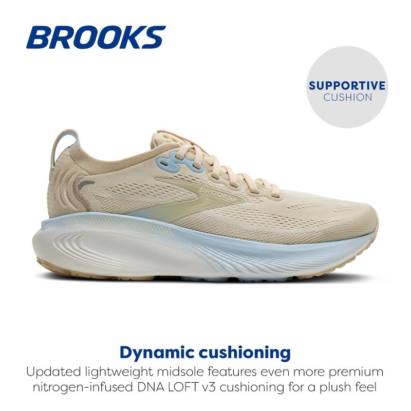 Brooks Women’s Adrenaline GTS 25 Supportive Running & Walking Shoe - Sand/Coconut/Skyway - 10.5 Medium
