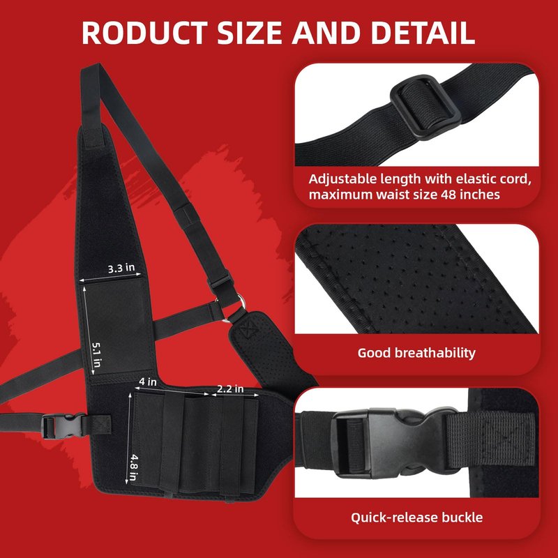 RAWILL Shoulder Holster for Men and Women Fits Glock 17/19/23,1911, Beretta 92FS, Sig P320/P220, S&W, M&P, Shield, Adjustable Holsters for Concealed Carry, Right Hand
