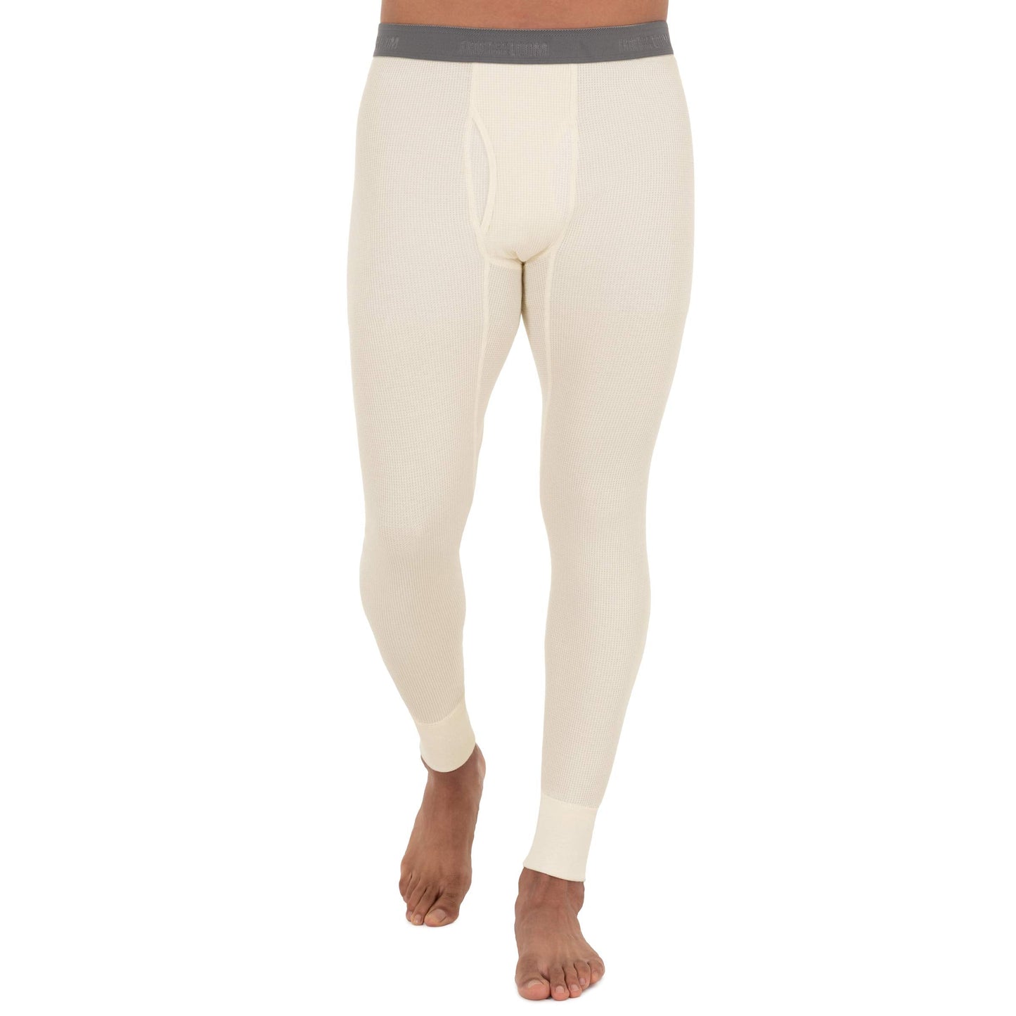 Fruit of the Loom Men's Recycled Waffle Thermal Underwear Bottom, Natural, 5X-Large