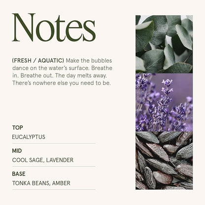LA JOLIE MUSE Eucalyptus & Alpine Sage Candle – Eucalyptus, Sage & Lavender | 19 oz Wooden Wick | Natural Soy Wax | 90 Hours Burn | Candle for Relaxation