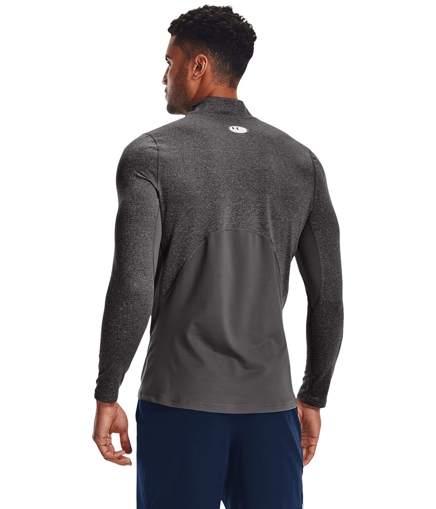Under Armour Men's ColdGear Armour Fitted Mock, (021) Charcoal Light Heather / / Black, Medium