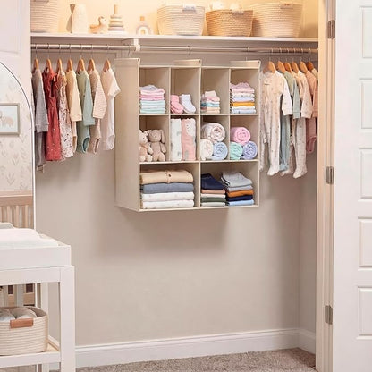 Ofiray-home 3 Tier Hanging Closet Organizer, 10 Compartments Sweater Organizer