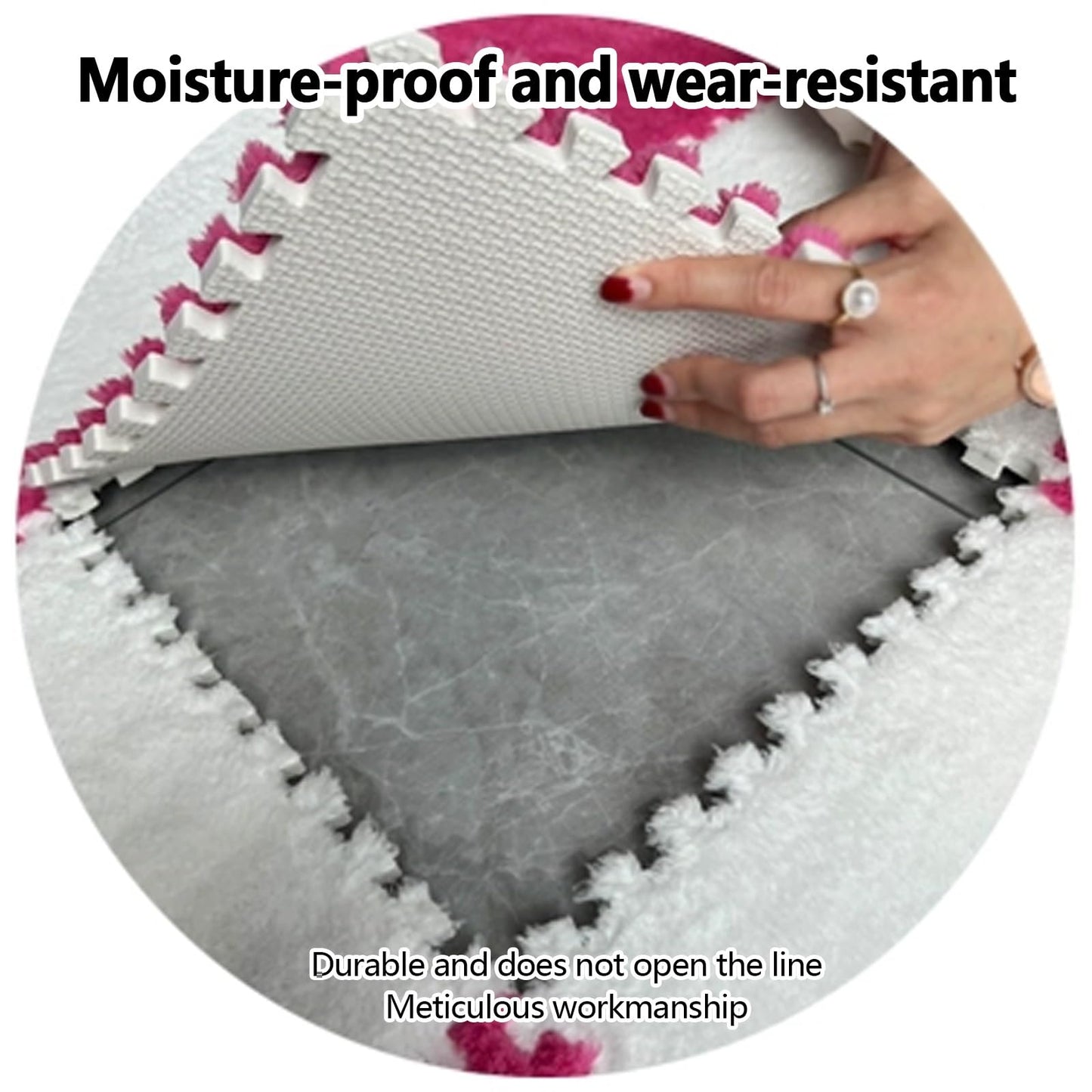 Washable EVA Foam Parlor Soft Bedroom Carpet, Sound Insulation Home Interlocking Floor Mat, Shaggy Thick Fluffy Area Rugs Mat, Can Be Cropped,protect Floor, 12 Pieces (1 Piece 30*30cm). ( Color : Styl