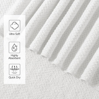 REDKISS 4 Pack Premium Bath Towels, Plush Coral Fleece Towels