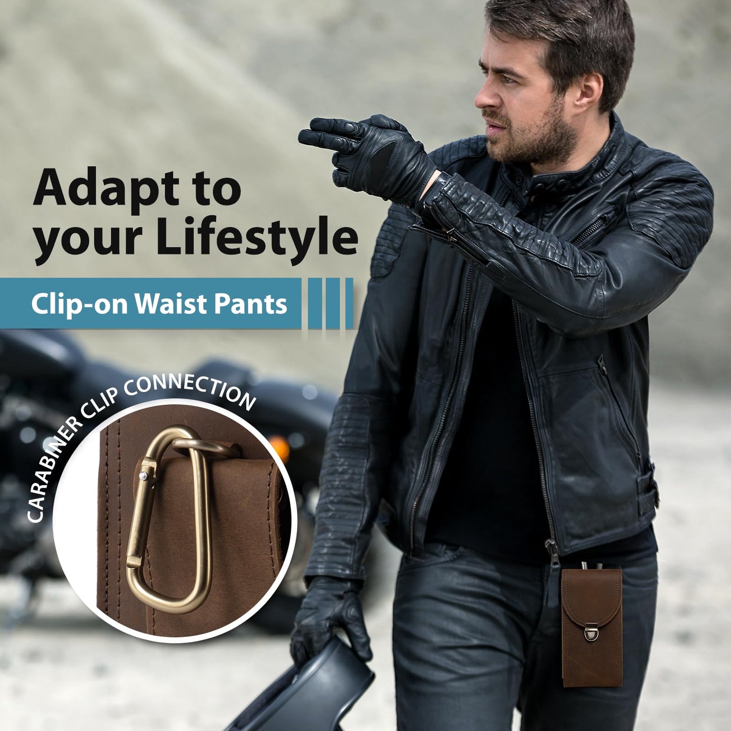 Hengwin Top Grain Crazy Horse Leather Phone Holster Fit for iPhone 17 Pro Max 16 Pro Max 15 Pro Max 14 Pro Max 13 Pro Max Samsung Galaxy S25 Ultra Pouch Case with Belt Clip Phone Holder (Retro Brown)