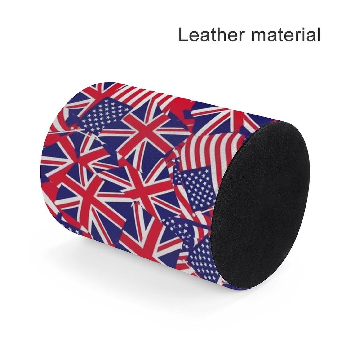 UTRSIFB Pen Holder Leather Pencil, Holder Cup Makeup Brush Storage Organizer, Waterproof Multifunctional Office Supplies British American Flag
