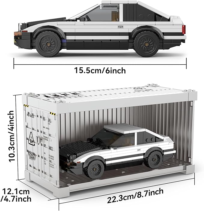 TOYOTA AE86 Trueno Building Car Sets with Display ContainerTOYOTA Officially Licensed Compatible with Speed Champions Collectible Racing Car Building Toys for Adults and Kids Boys Ages 8-16(327PCS)