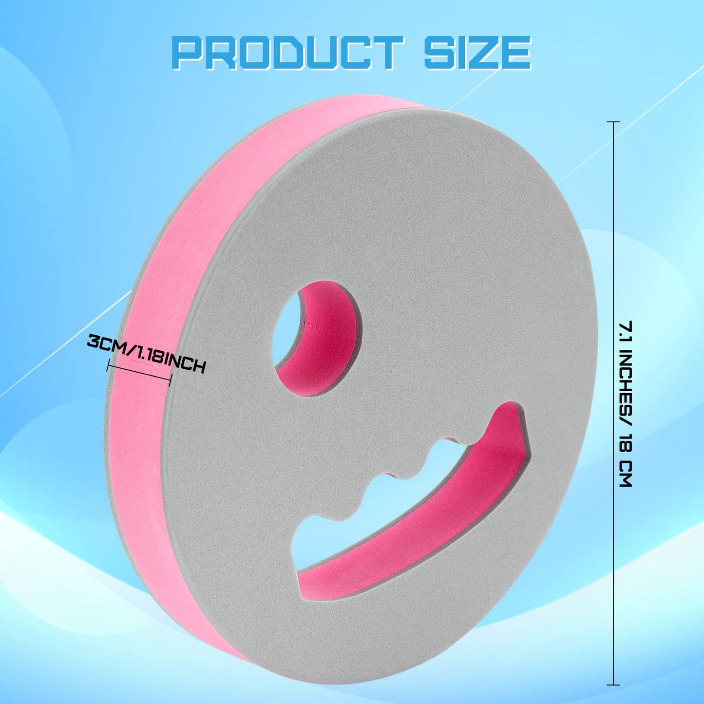 Hungdao 4 Pcs Water Exercise Discs Water Weights for Pool Exercise Set EVA Foam Aerobic Equipment for Adults Hand Held Pool Resistance for Swimming Beginners Arthritis(Gray and Pink)
