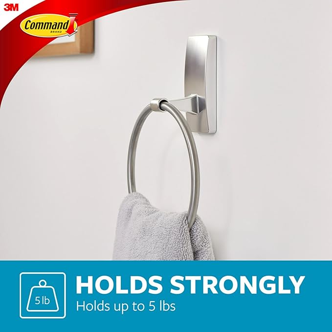 Command Hand Towel Holder Satin Nickel