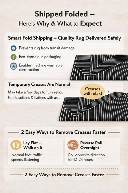 Rugshop Marbella Bohemian Stripes Washable Non Slip Area Rug 9'x12' Black